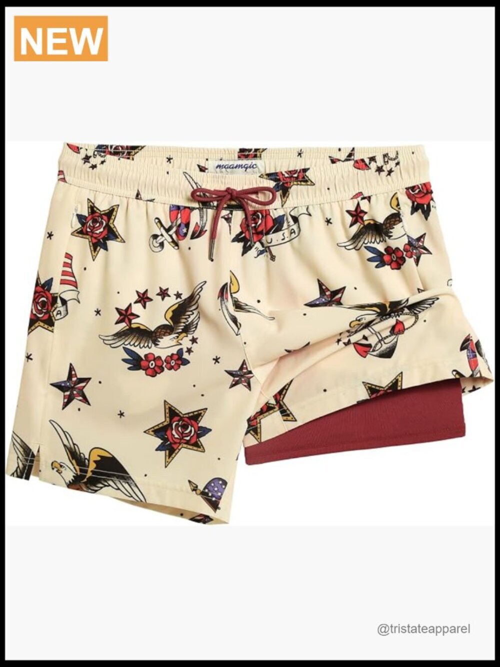 5.5 Inch Swim Trunks with Compression Liner Quick Dry Zipper Pockets